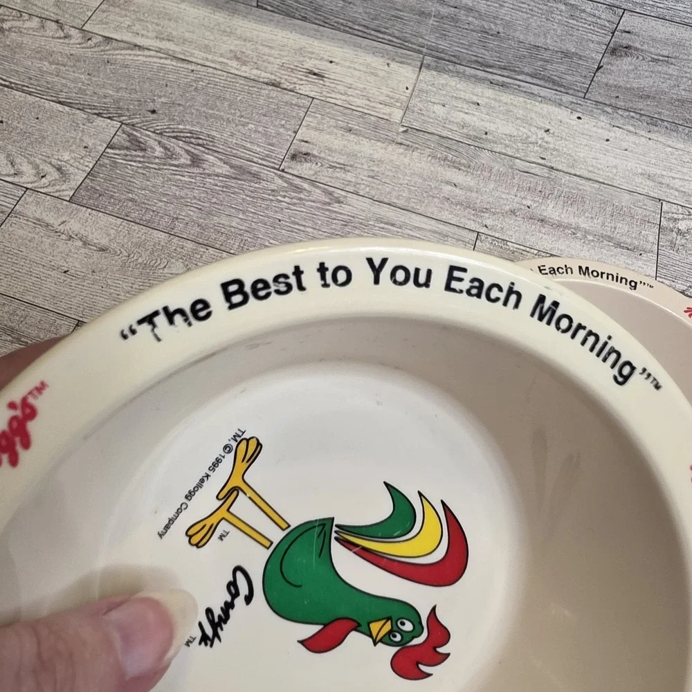 Kellogg's Vintage 1995 Cereal Bowls Set of 2